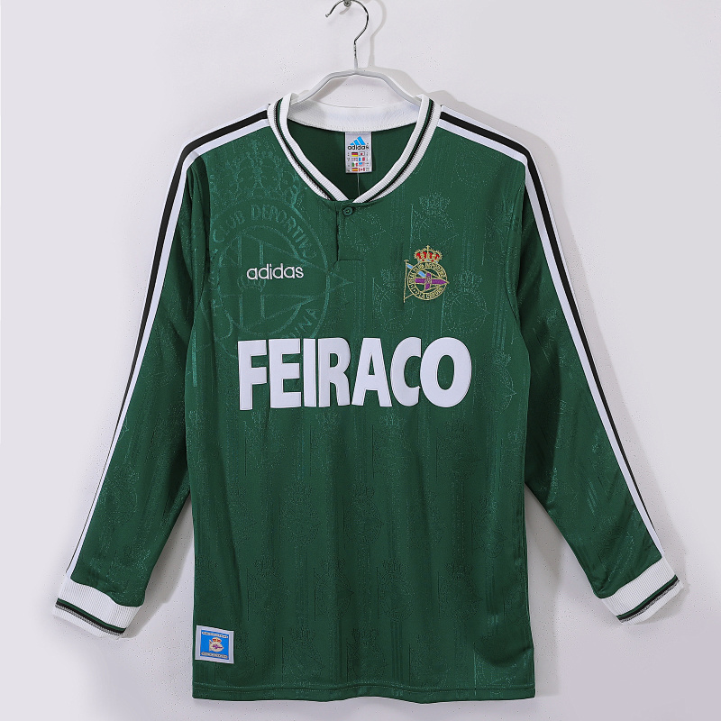 03/04 Deportivo La Coruna home long sleeve retro version S-XXL