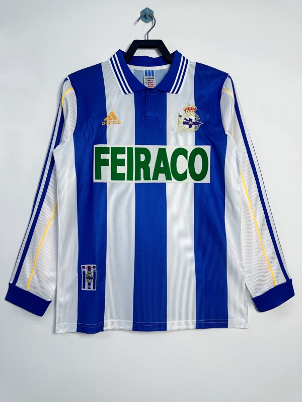 1999/2000 Deportivo La Coruna home long sleeve retro version S-XXL