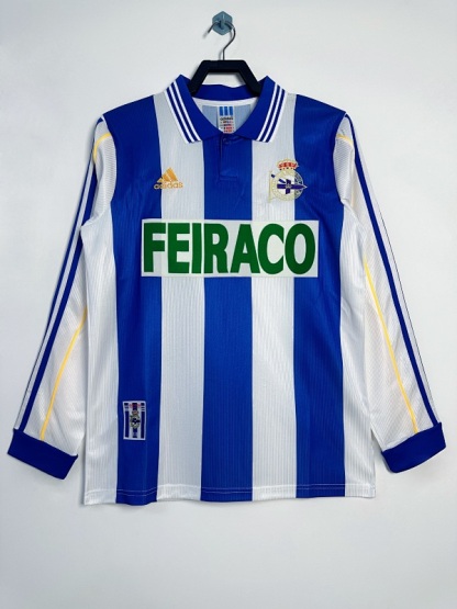 1999/2000 Deportivo La Coruna home long sleeve retro version S-XXL