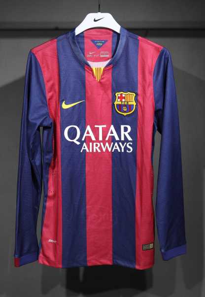 Retro 2014/15 Barcelona Home long sleeve player version Size S-3XL