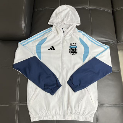 2026 Argentina white with hat windbreaker S-XXL