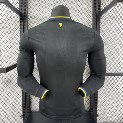 25/26 Manchester United M-U Third Long Sleeve Player Version S-3XL