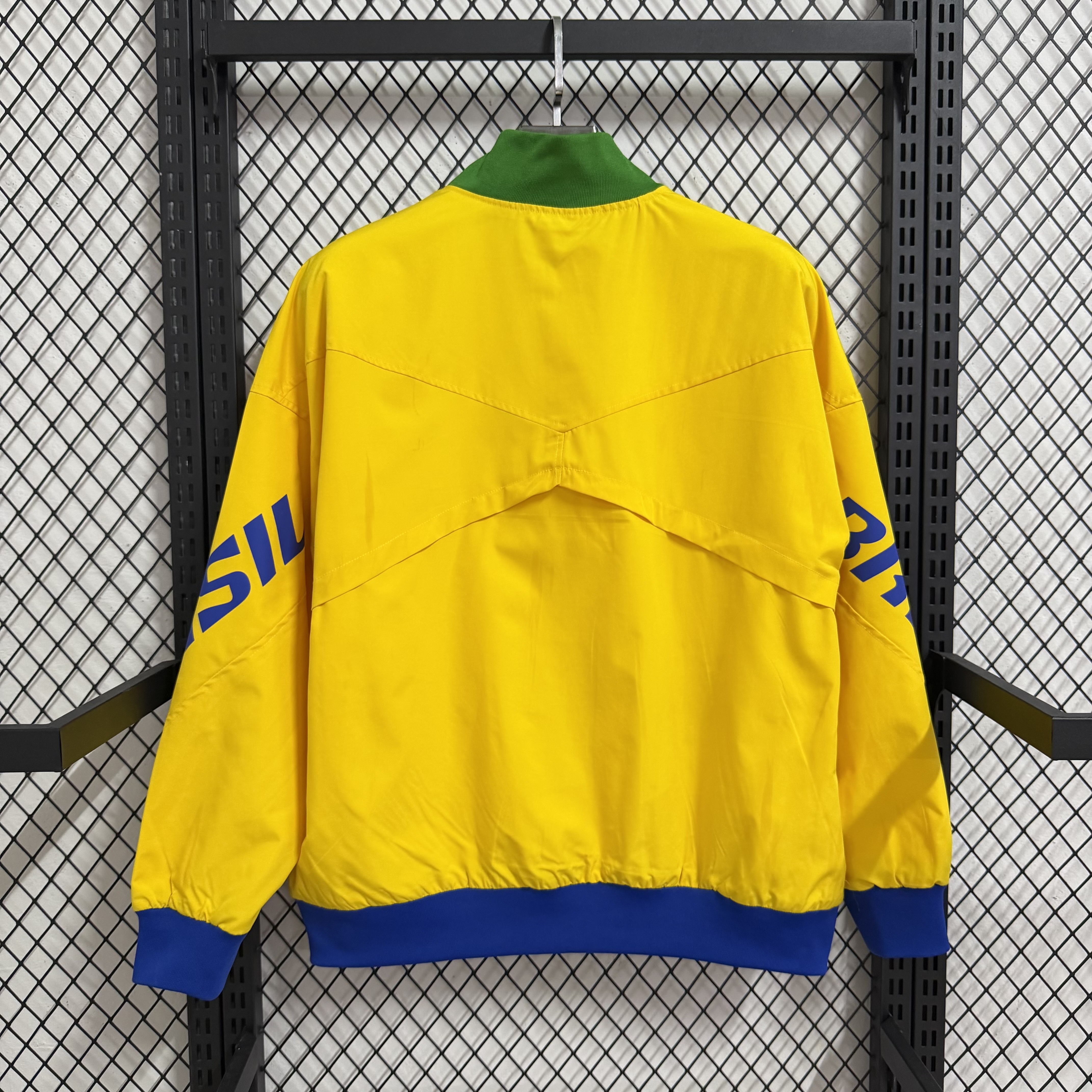 25/26 Windbreaker Brazil training Yellow Waterproof thickened version S-XXL