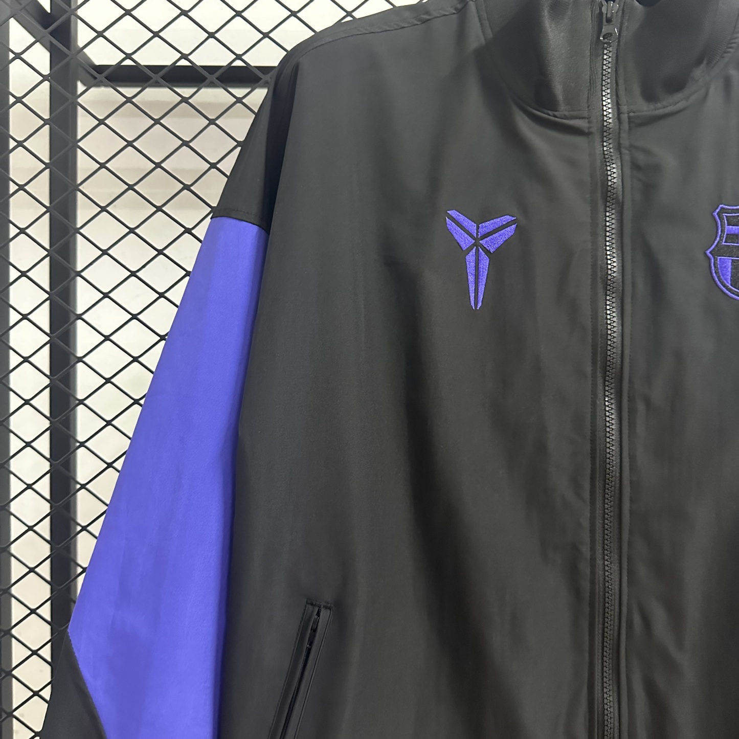 25/26 Windbreaker Barcelona training Black-Purple Waterproof thickened version S-XXL