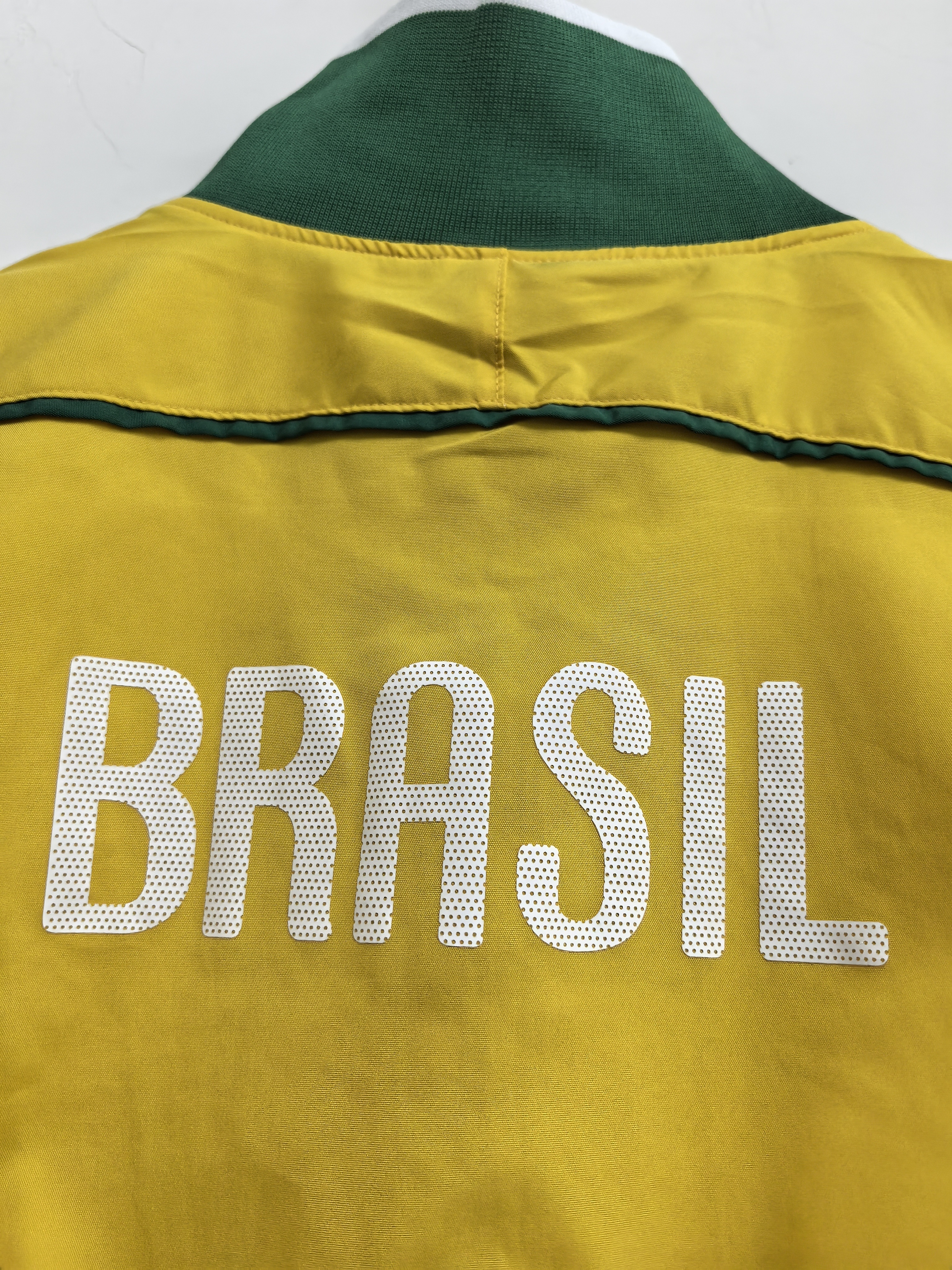 retro Windbreaker Brazil training Yellow Waterproof thickened version S-XXL