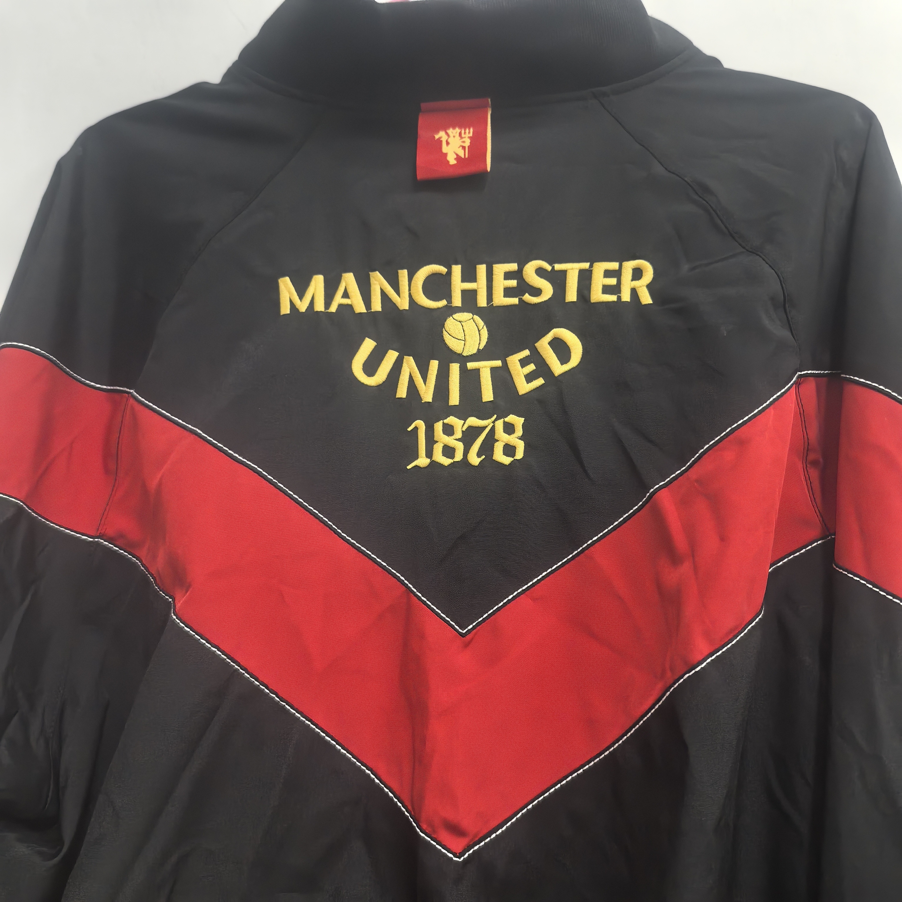06/07 retro Manchester United M-U black waterproof thickened windbreak S-XXL