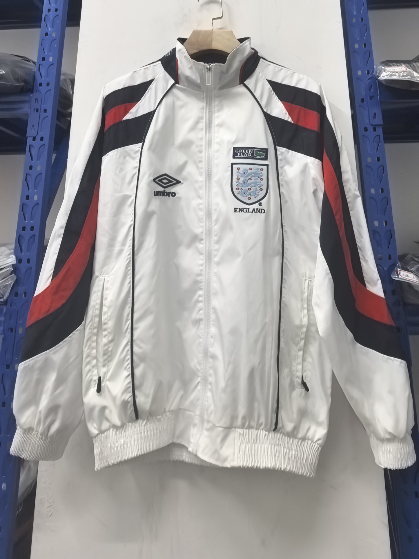 retro Windbreaker England training white Waterproof thickened version S-XXL