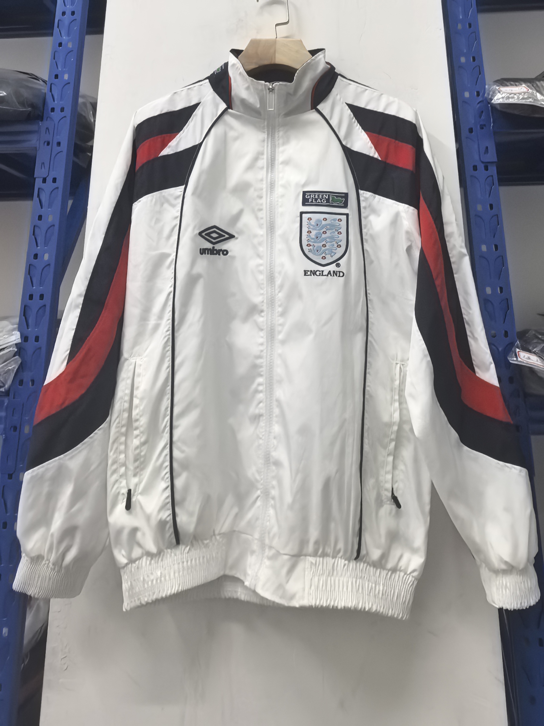 retro Windbreaker England training white Waterproof thickened version S-XXL