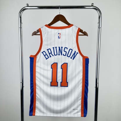 2025 NBA New York Knicks white Heat pressed city version NO.11 jersey S-XXL