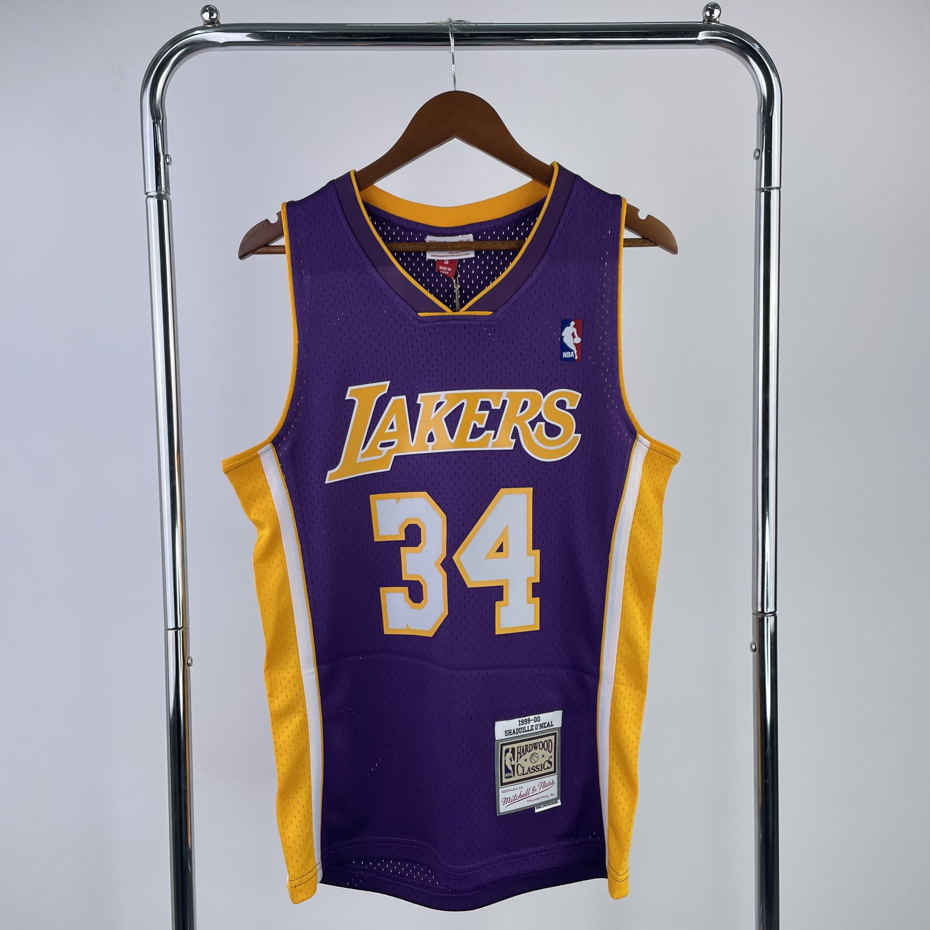 99/00 NBA Los Angeles Lakers O´neal purple Heat pressed retro version jersey S-XXL