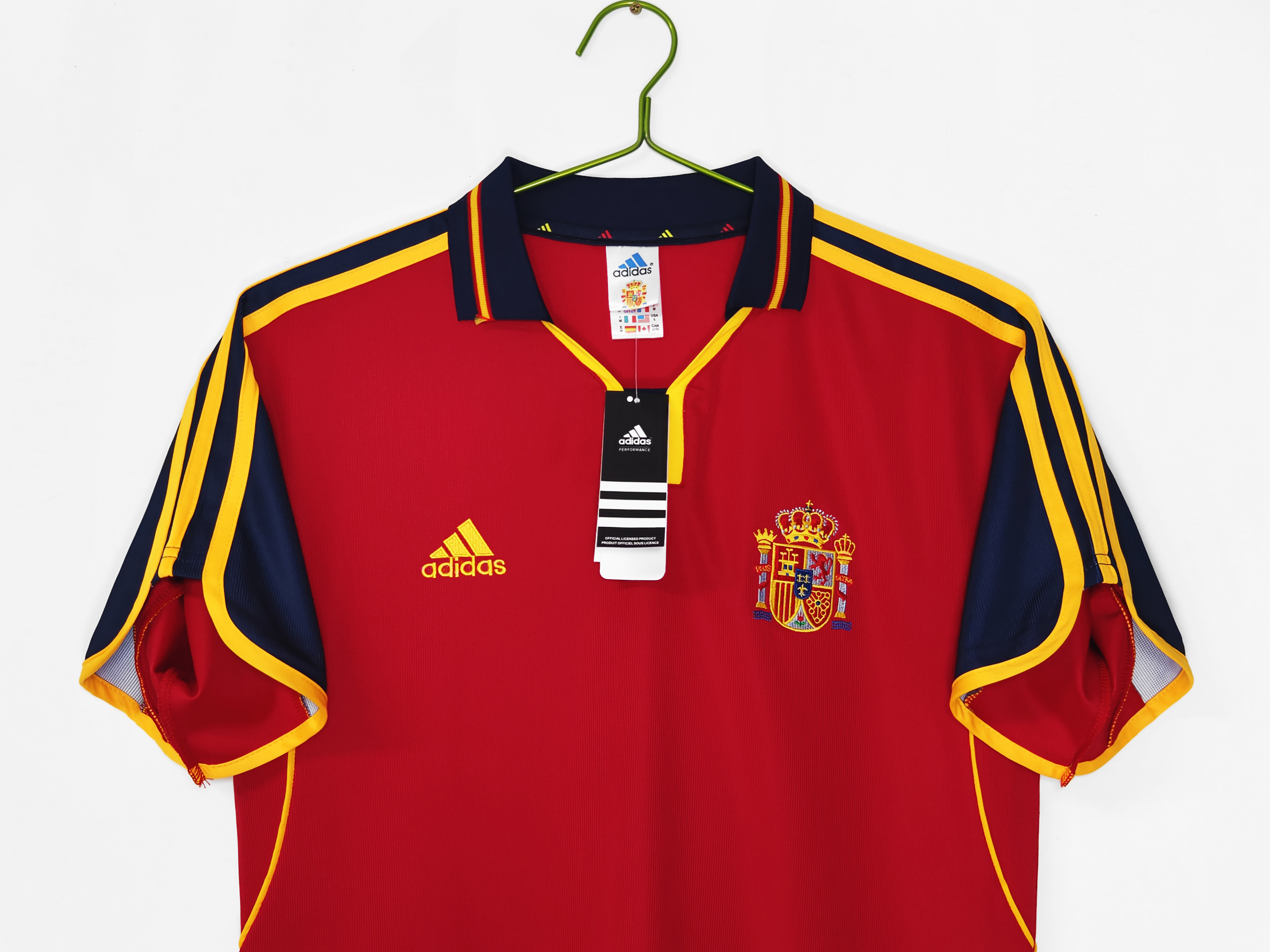  2000 Spain home retro version S-XXL