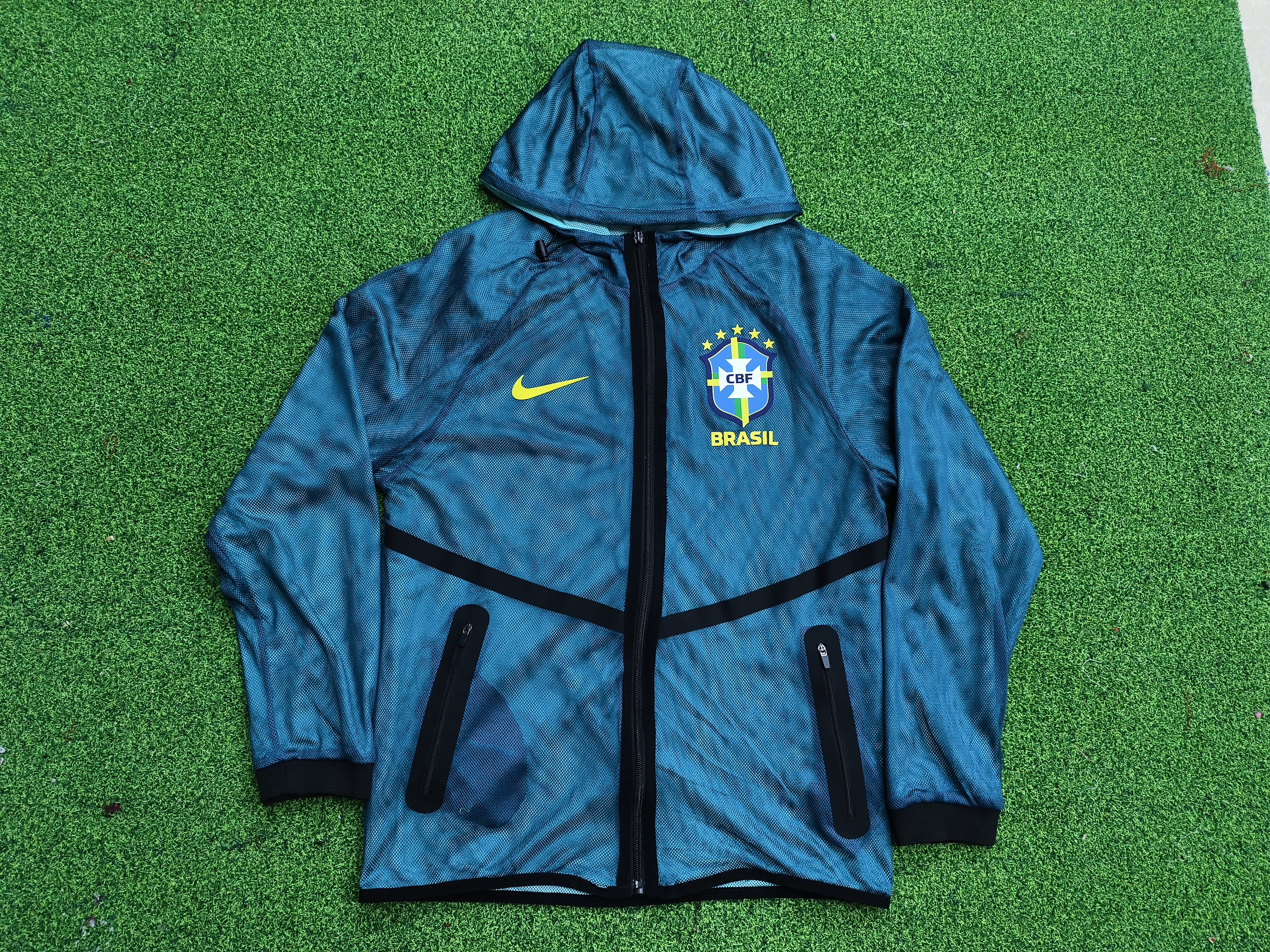 2026 Brazil blue Anthem player version Jacket S-3XL