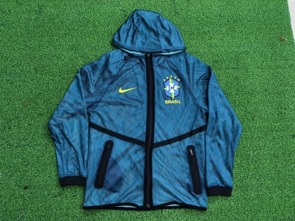 2026 Brazil blue Anthem player version Jacket S-3XL