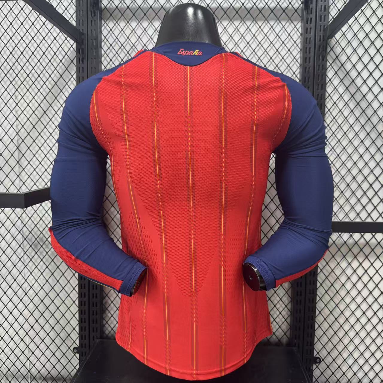 2026 Spain Home two star long sleeve player version S-4XL