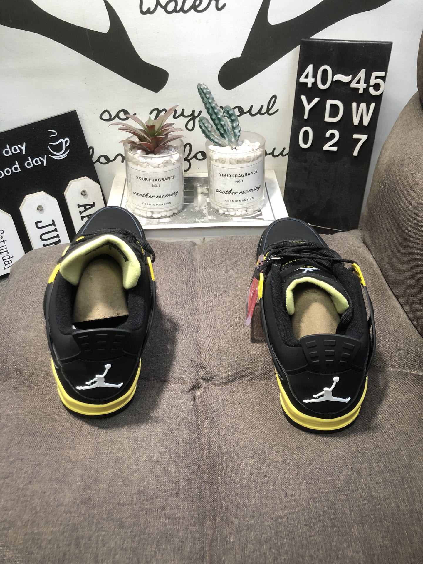Nike Air Jordan 4 Low reteo black shoes size 39-45