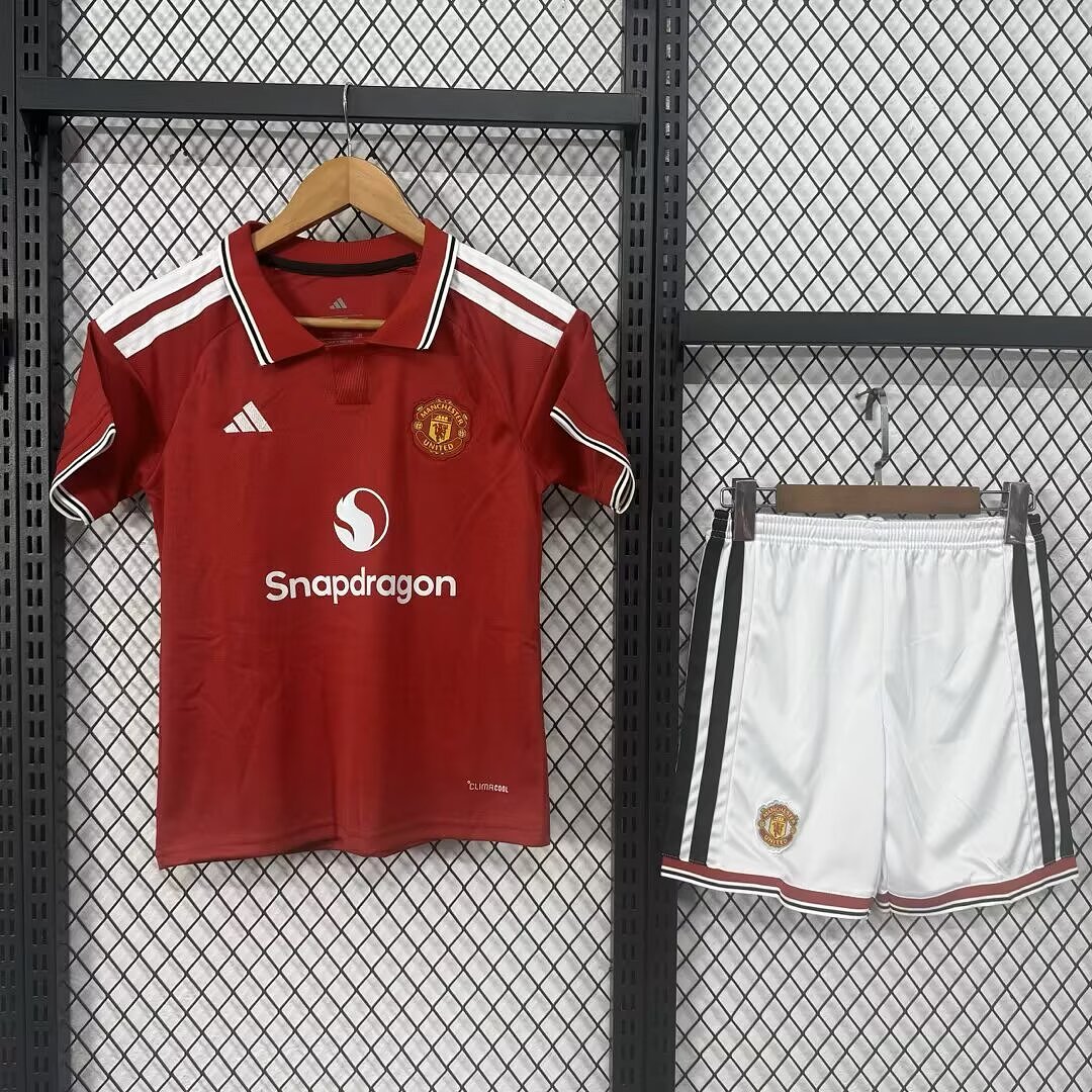 26/27 Manchester United home kids version size 16-28