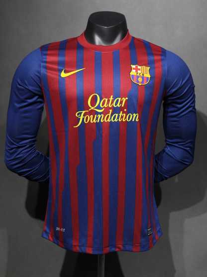 Retro 11/12 Barcelona Home long sleeve player version Size S-3XL