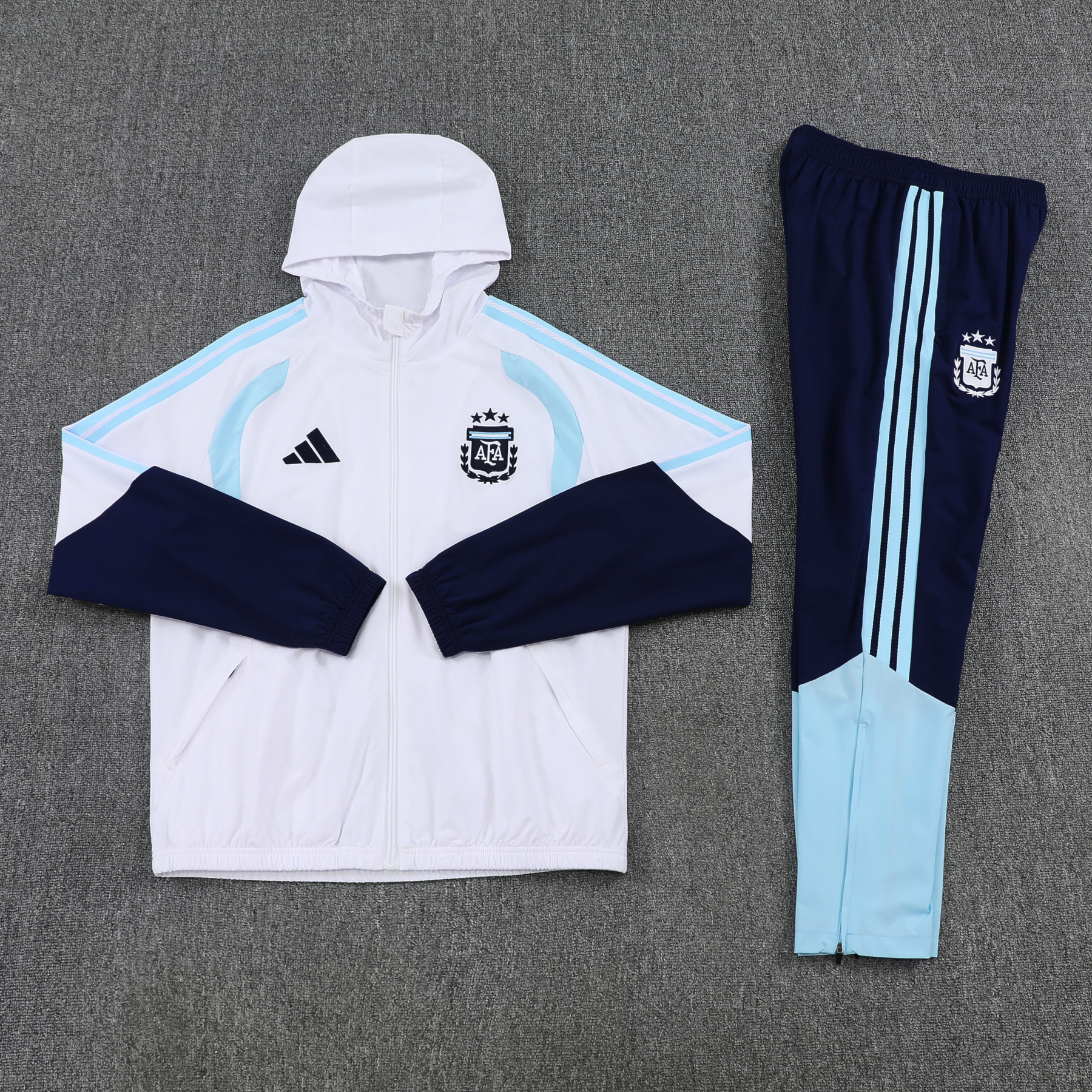 2026 Argentina white with hat windbreaker set S-XXL
