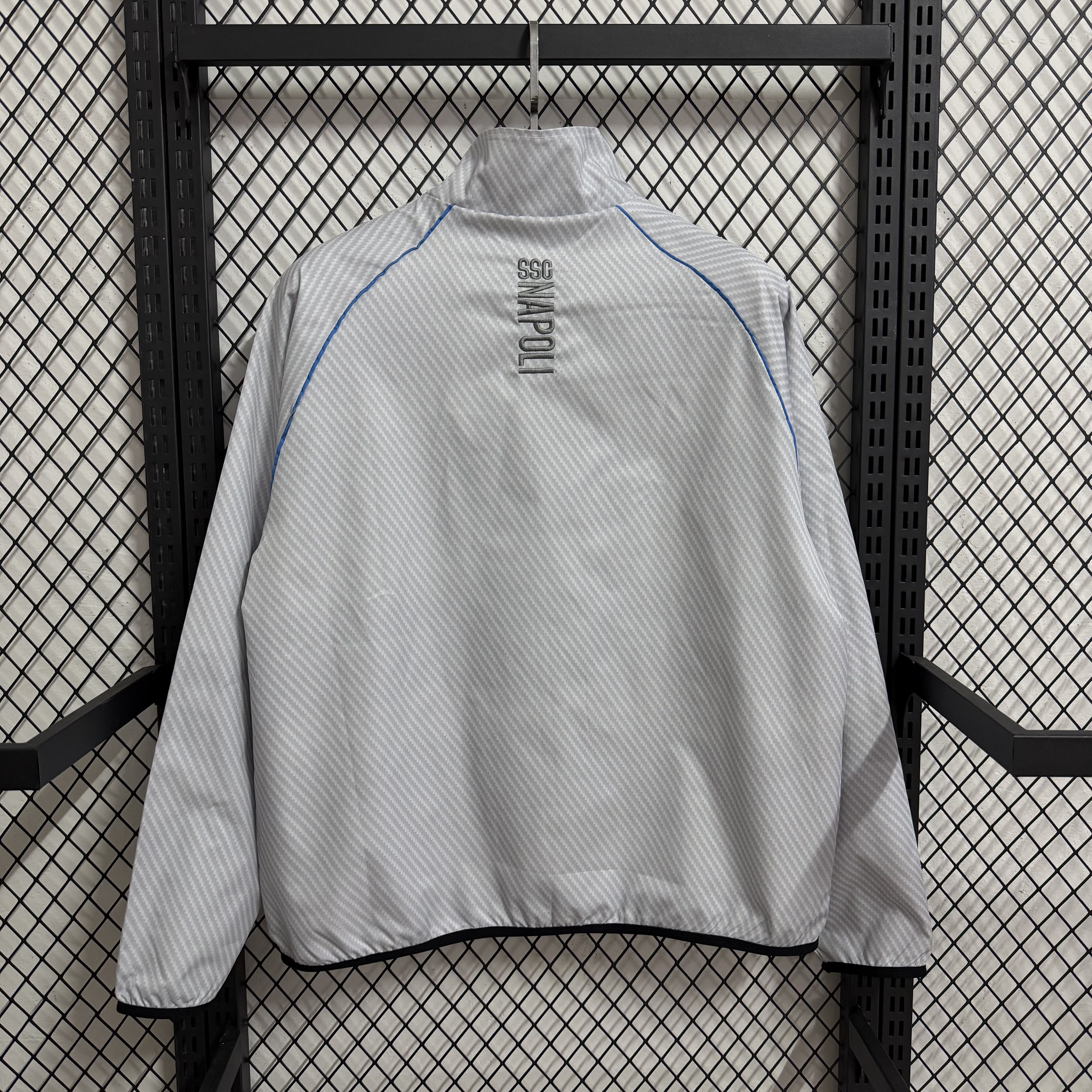 25/26 Windbreaker Napoli training white-grey Waterproof thickened version S-XXL