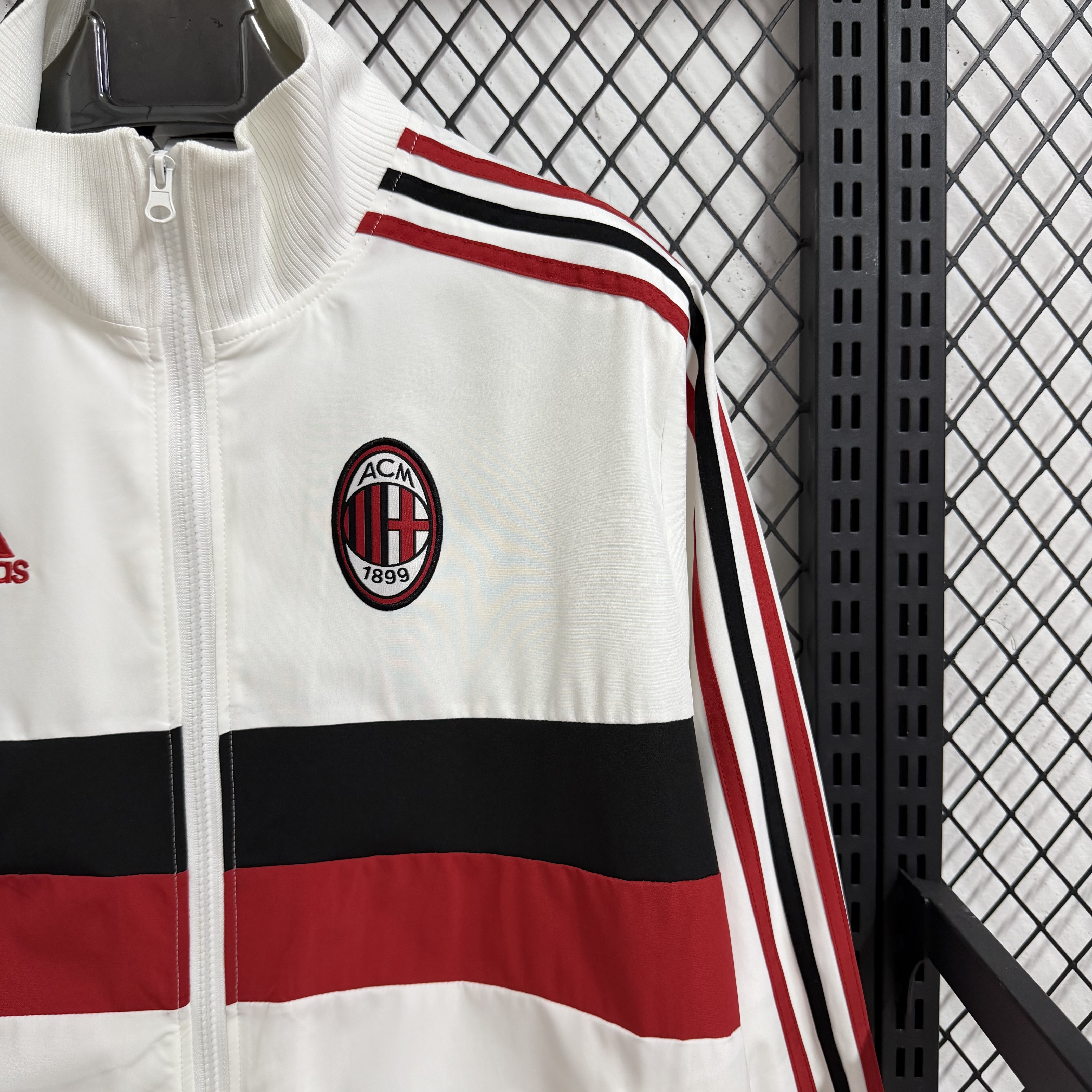 25/26 Windbreaker AC milan training white Waterproof thickened retro version S-XXL