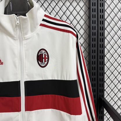 25/26 Windbreaker AC milan training white Waterproof thickened retro version S-XXL