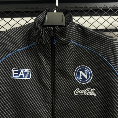 25/26 Windbreaker Napoli training black Waterproof thickened version S-XXL