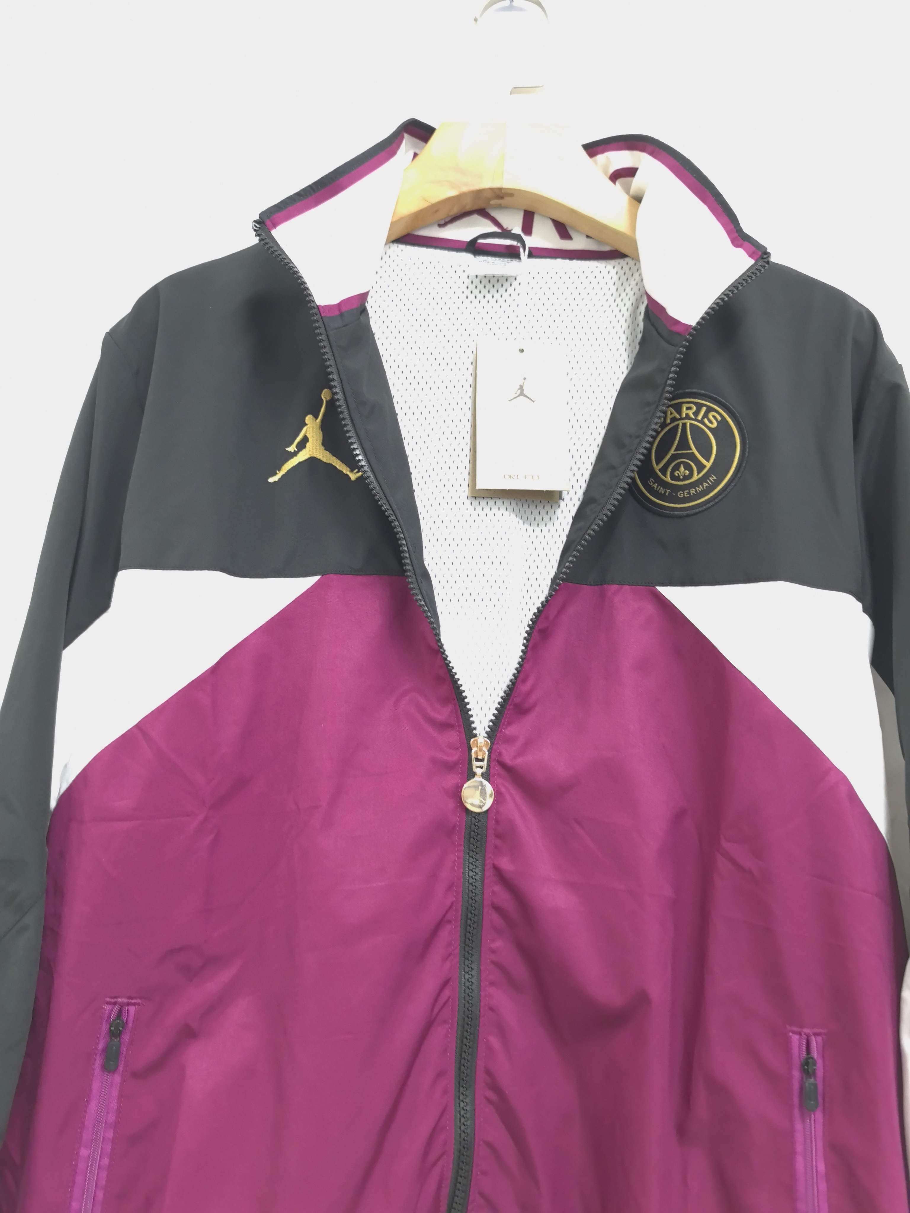 25/26 Windbreaker Paris Saint-Germain PSG training Black-Purple Waterproof thickened version S-XXL