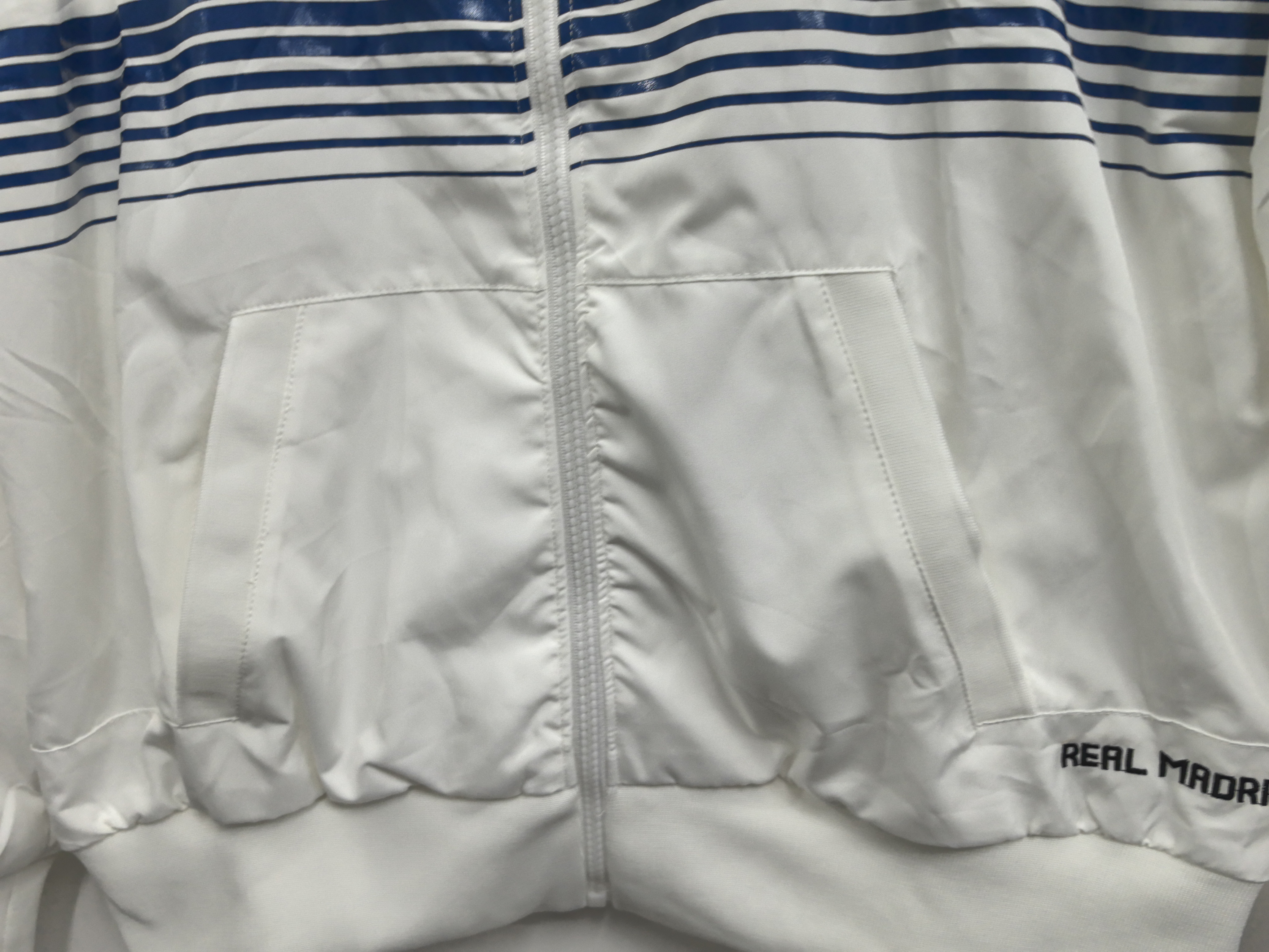 12/13 Windbreaker real M@drid training white Waterproof thickened retro version S-XXL