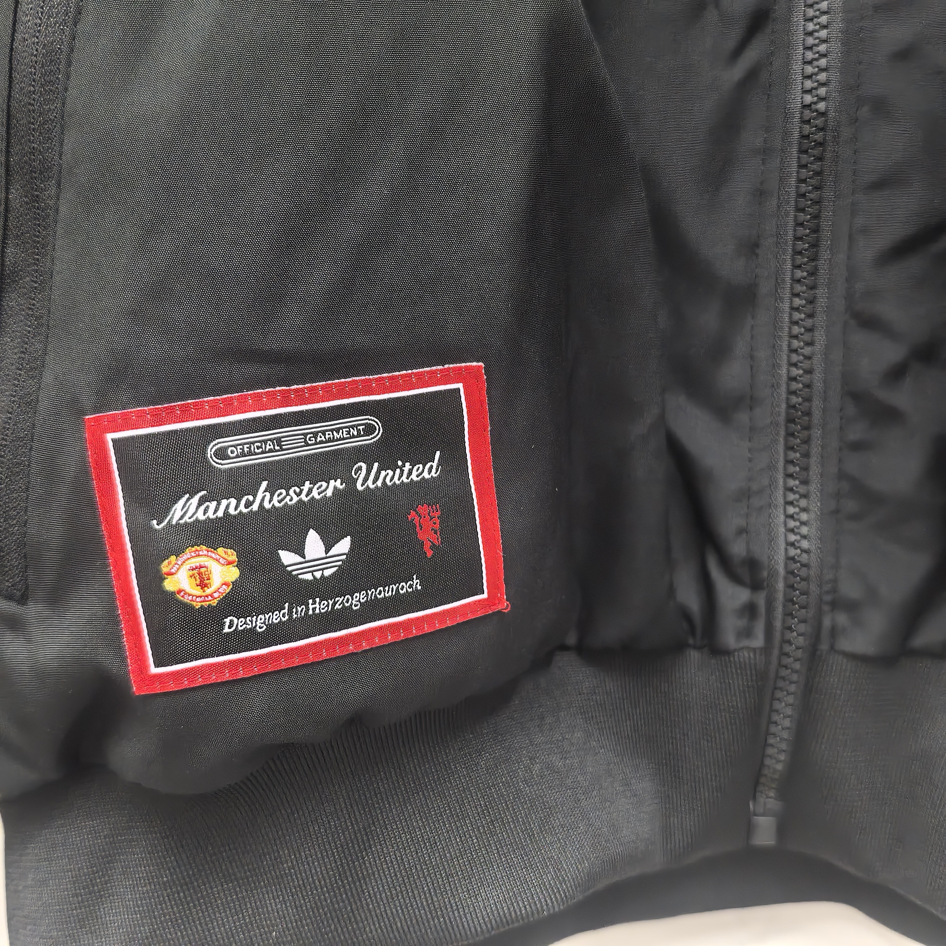retro Manchester United M-U black waterproof thickened windbreak S-XXL