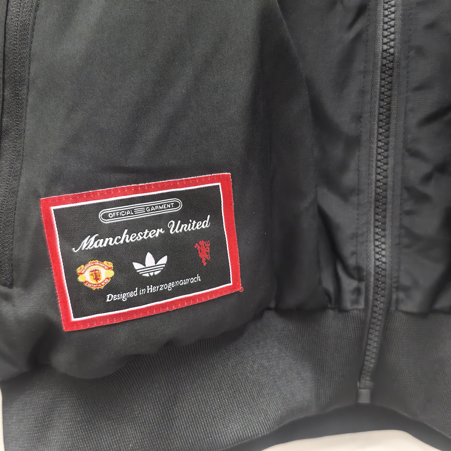 retro Manchester United M-U black waterproof thickened windbreak S-XXL