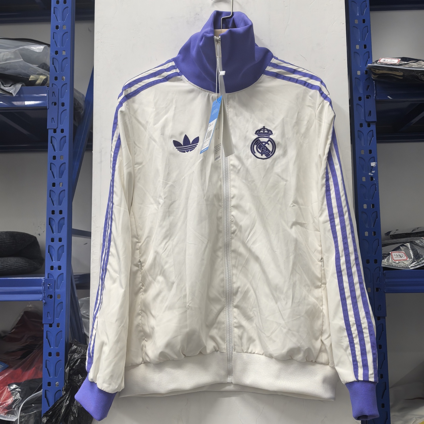 retro Windbreaker Real M@drid training white Waterproof thickened version S-XXL