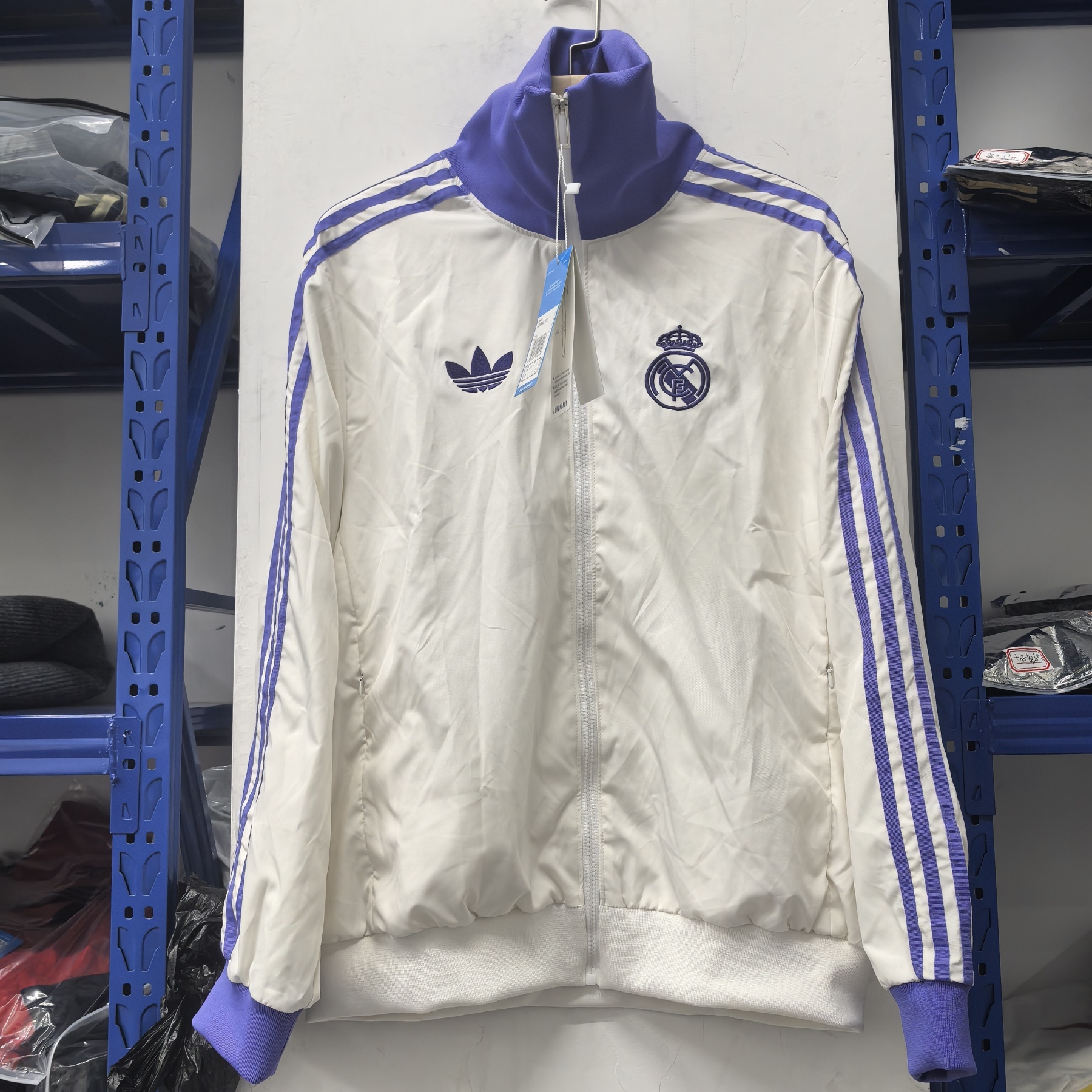 retro Windbreaker Real M@drid training white Waterproof thickened version S-XXL