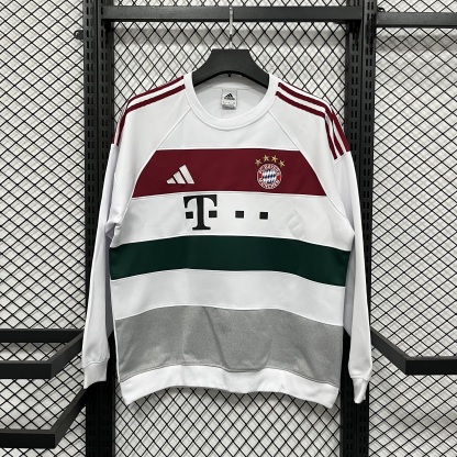 2026 Bayern white long sleeve thickened Hoodie S-4XL