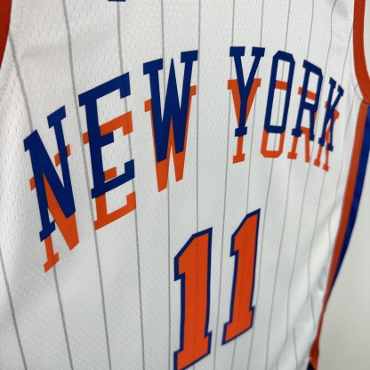 2025 NBA New York Knicks white Heat pressed city version NO.11 jersey S-XXL