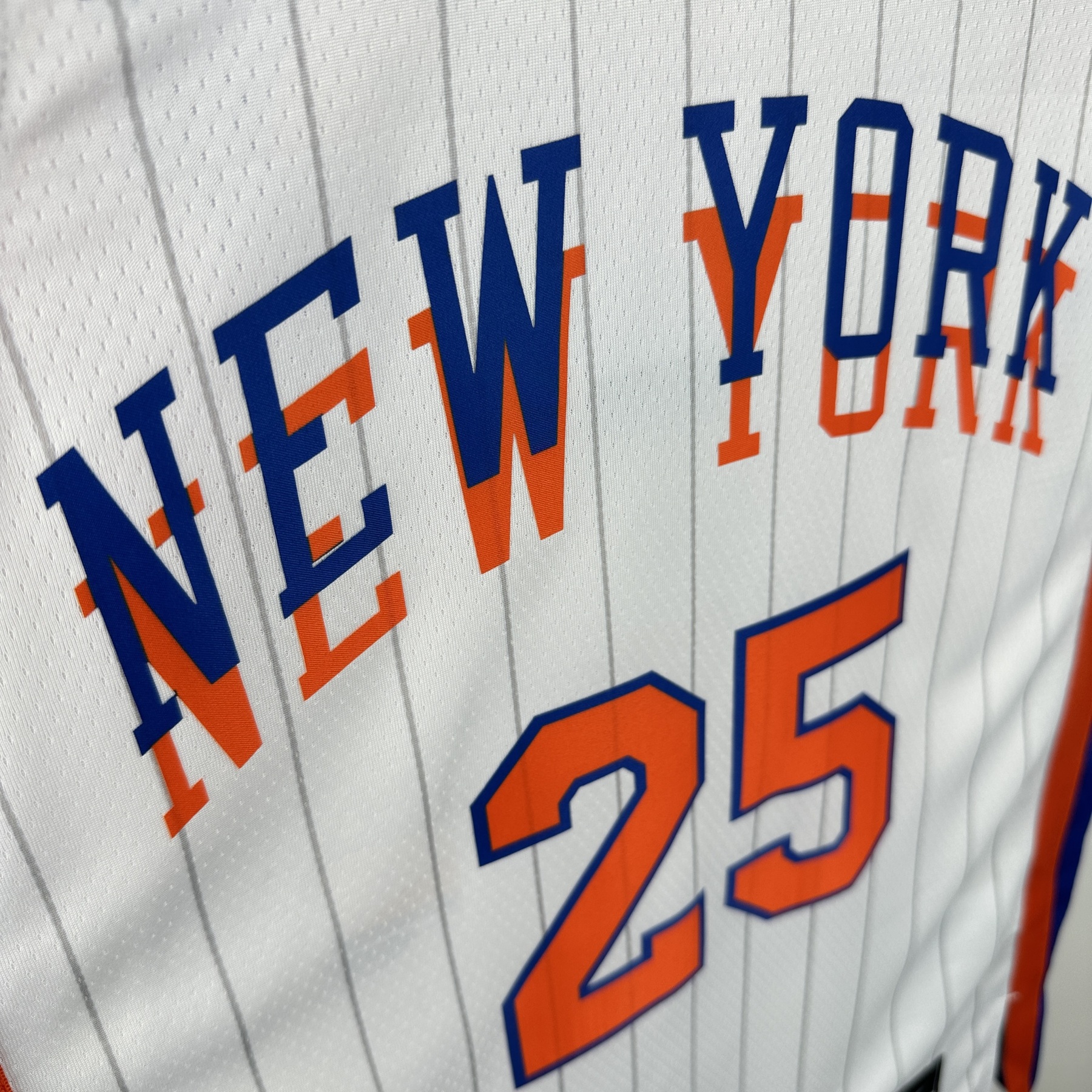 2025 NBA New York Knicks white Heat pressed city version NO.25 jersey S-XXL
