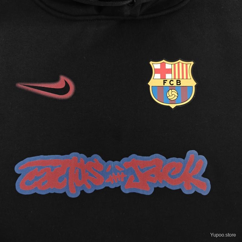 25/26 Barcelona Black Cactus Jack Hoodie -7 Colors S-XXL