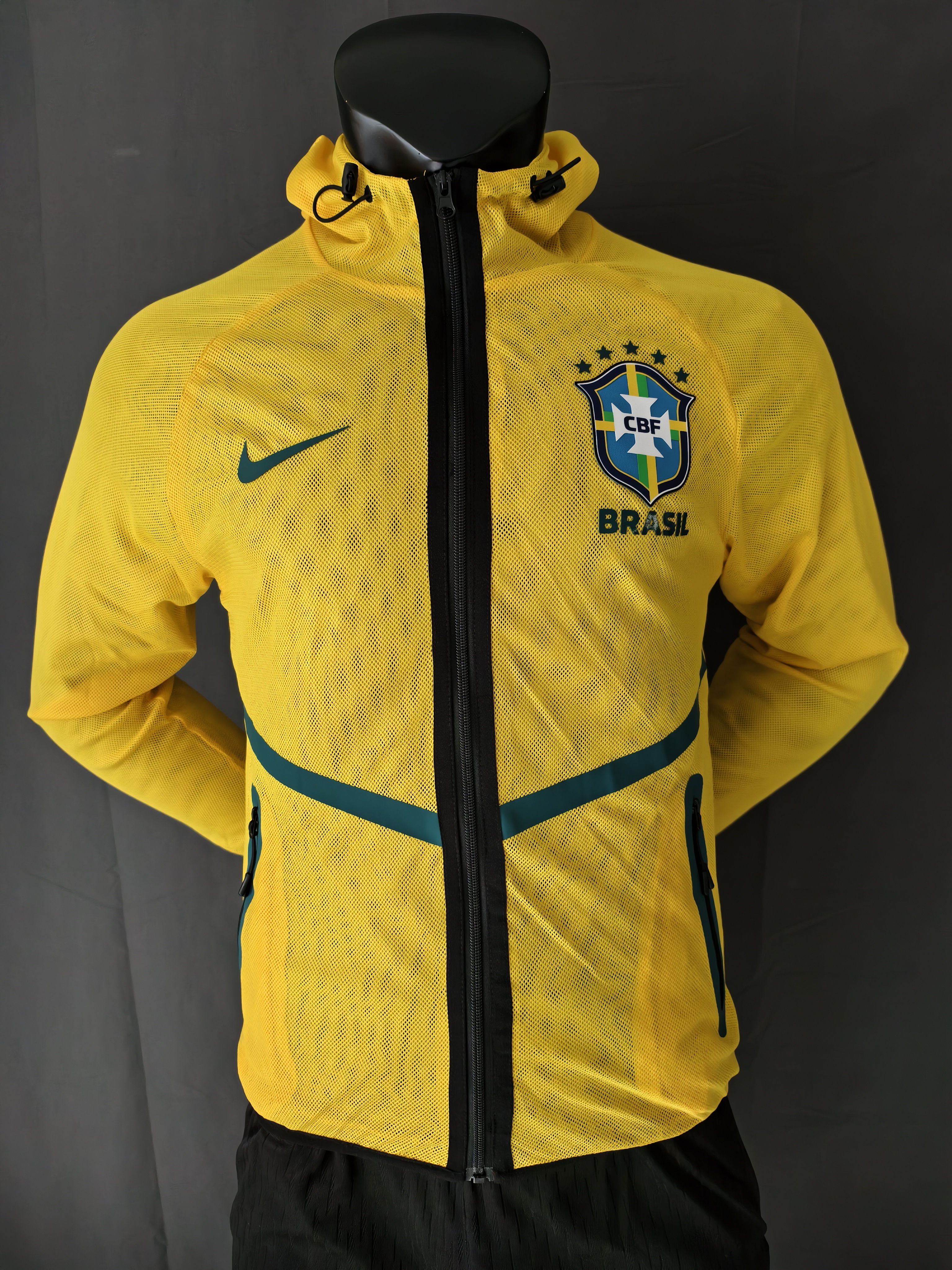 2026 Brazil yellow Anthem player version Jacket S-3XL