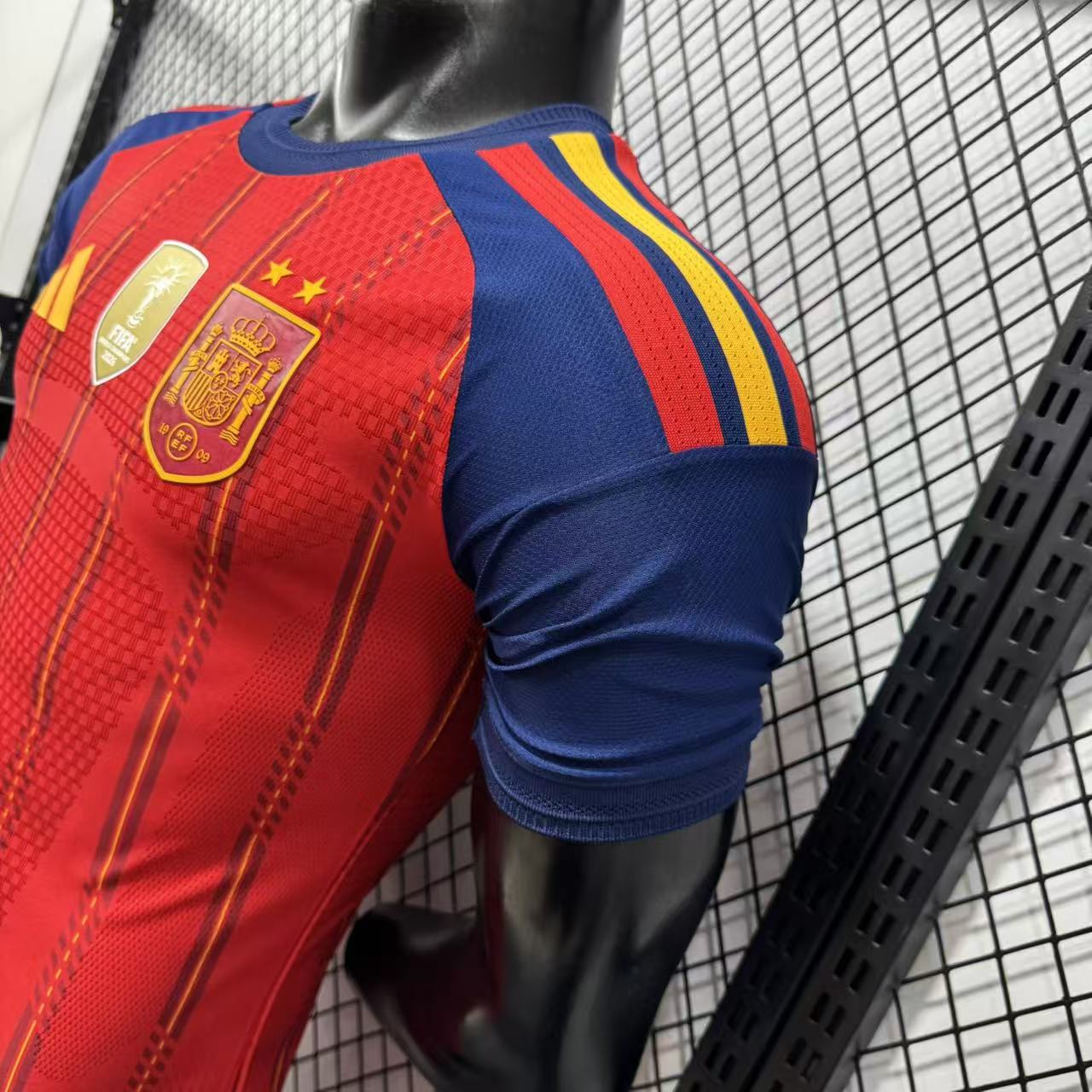 2026 Spain Home two star with champion patch player version S-4XL