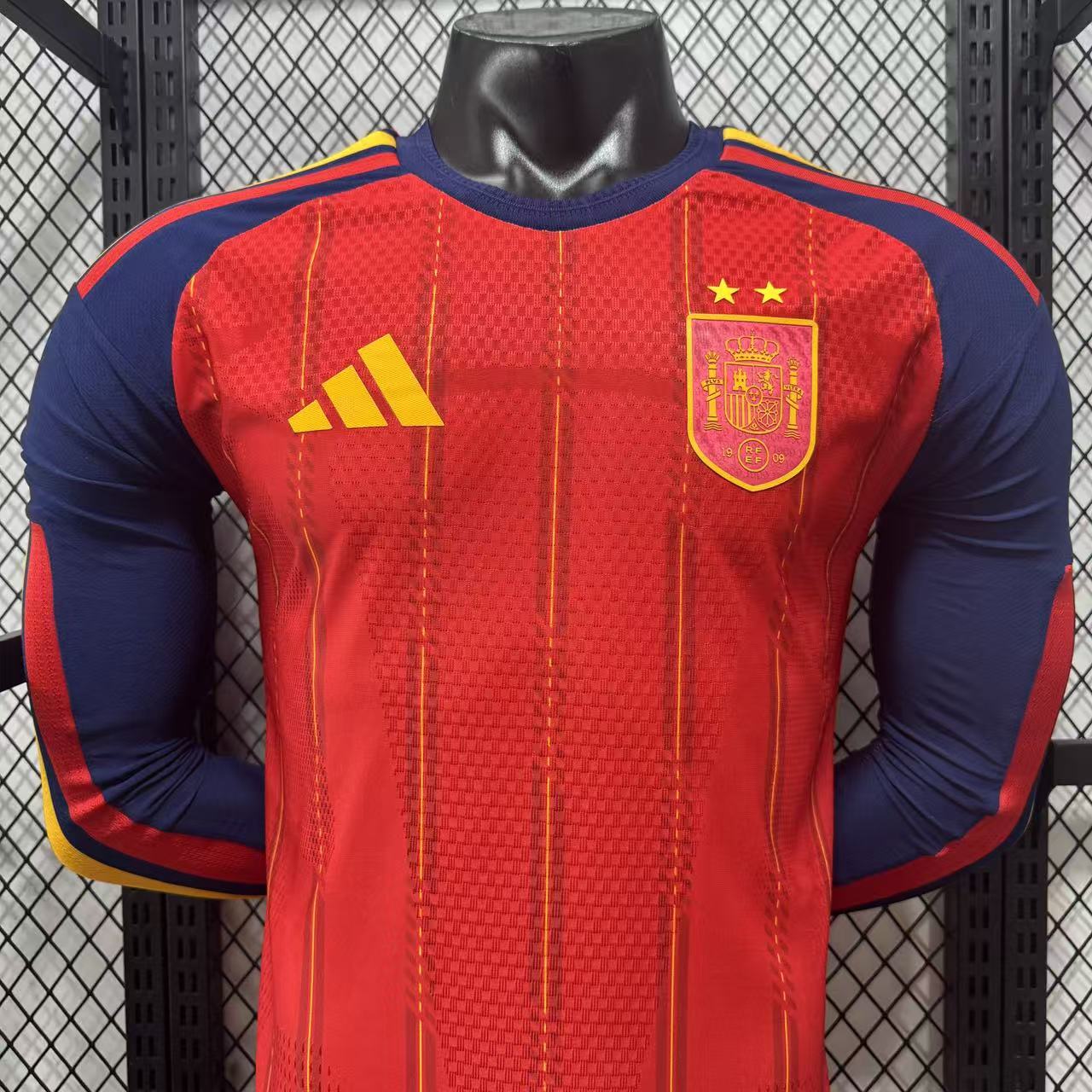 2026 Spain Home two star long sleeve player version S-4XL
