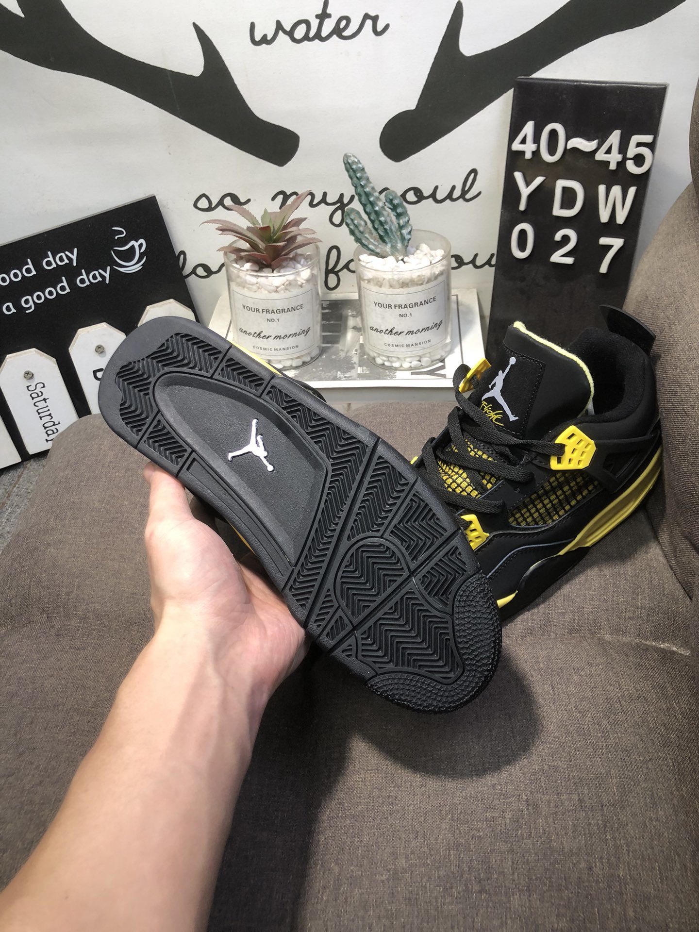 Nike Air Jordan 4 Low reteo black shoes size 39-45