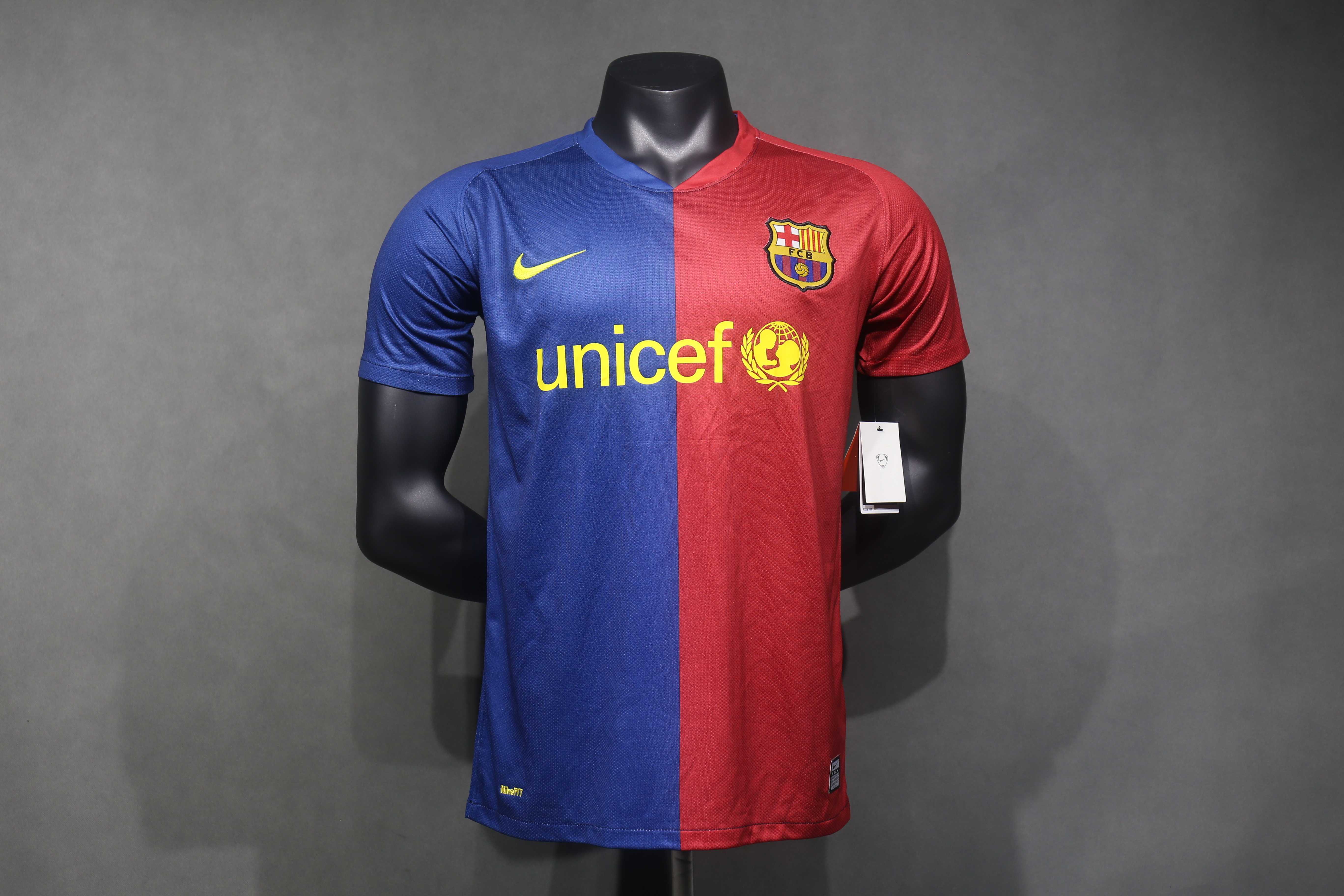 Retro 08/09 Barcelona Home player version Size S-3XL