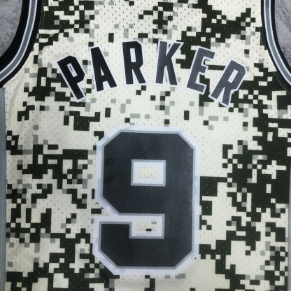 13/14 NBA Santonio Spurs Camouflage Heat pressed retro version jersey S-XXL