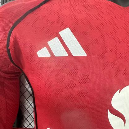 25/26 Manchester United M-U Home Long Sleeve Player Version S-3XL