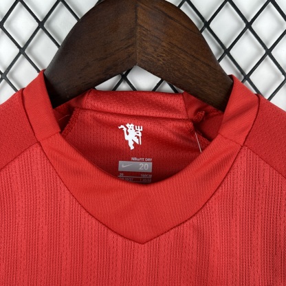 07/08 Manchester United home UCL retro long sleeve kids version size 16-28