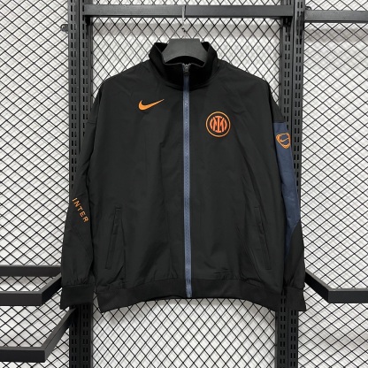 25/26 Windbreaker Inter Milan training Black-Grey Waterproof thickened version S-XXL