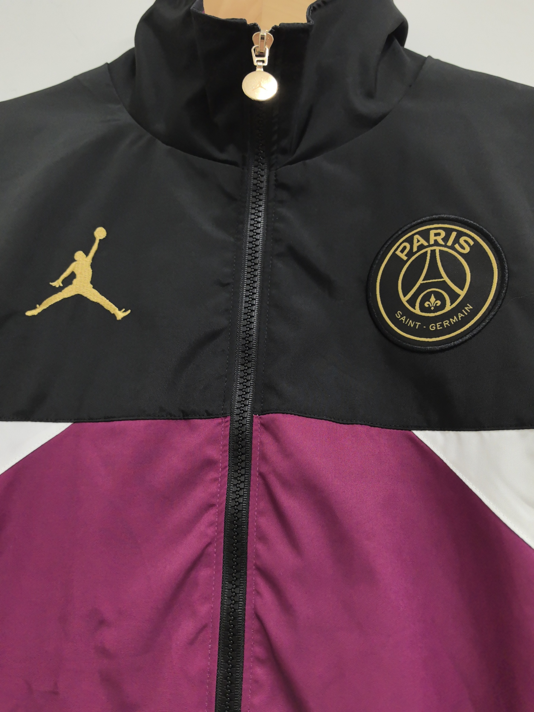 25/26 Windbreaker Paris Saint-Germain PSG training Black-Purple Waterproof thickened version S-XXL
