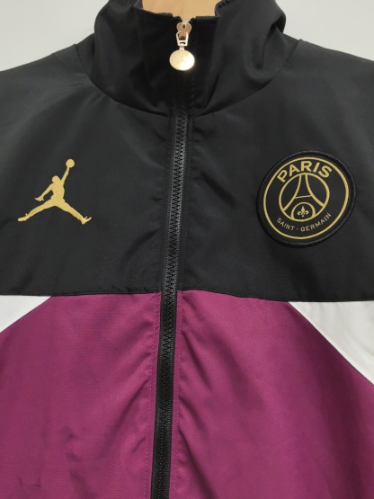 25/26 Windbreaker Paris Saint-Germain PSG training Black-Purple Waterproof thickened version S-XXL