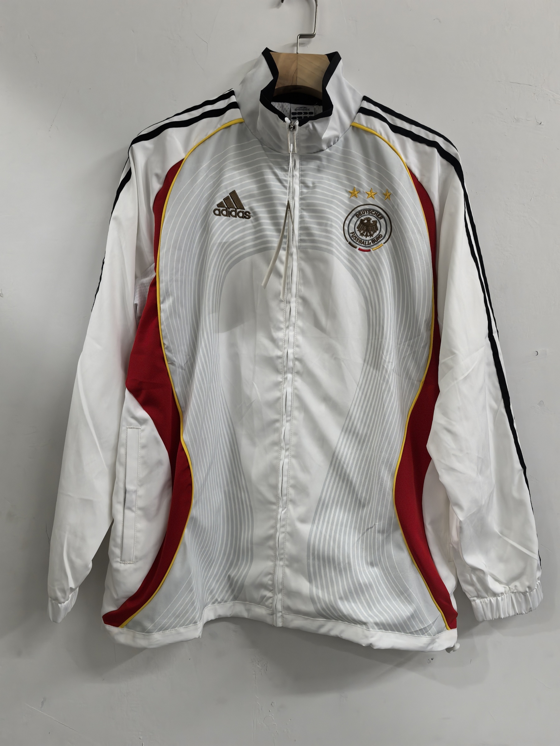 06/07 retro Windbreaker Germany training white Waterproof thickened version S-XXL