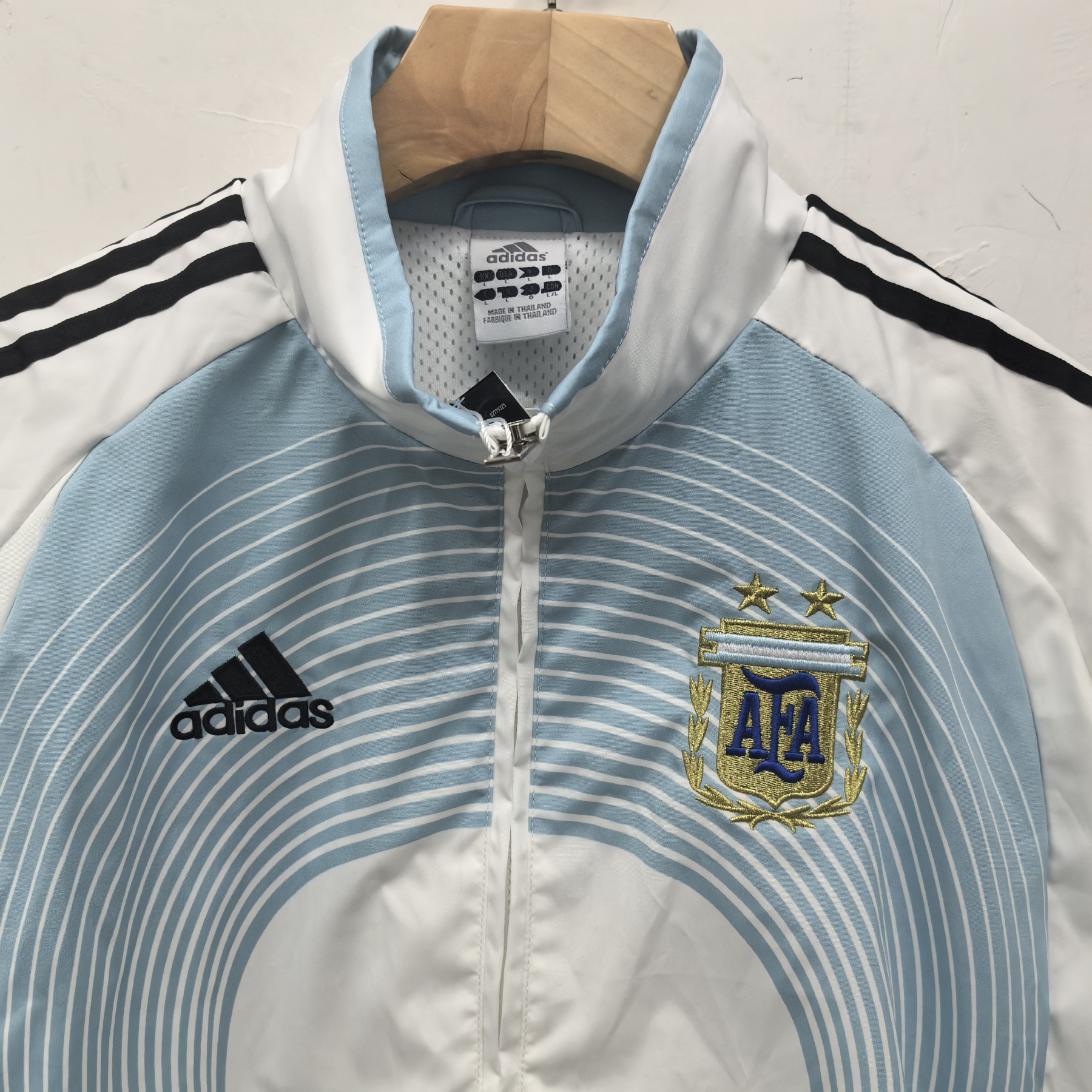 retro Windbreaker Argentina training white Waterproof thickened version S-XXL