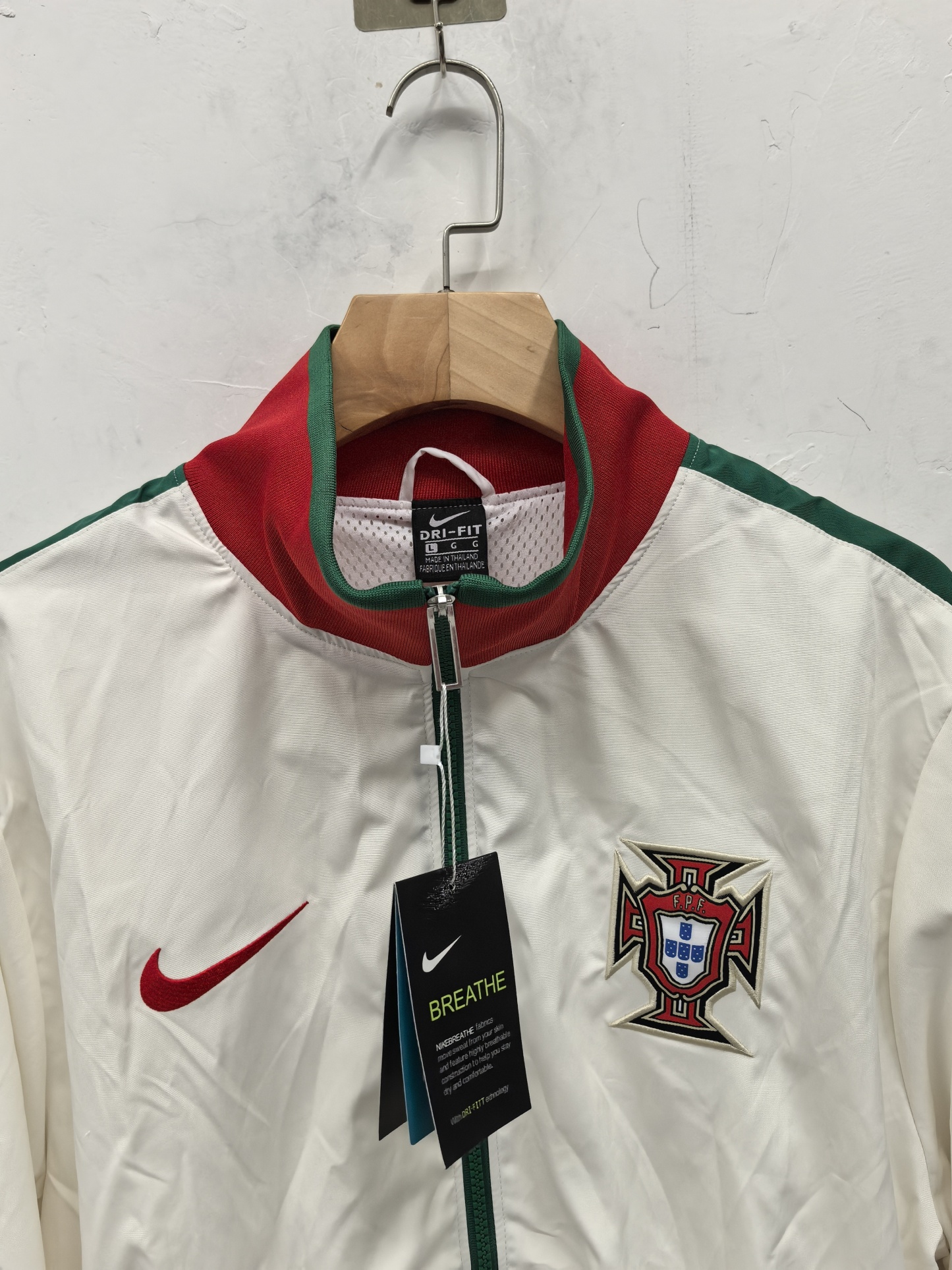 retro Windbreaker Portugal training white Waterproof thickened version S-XXL